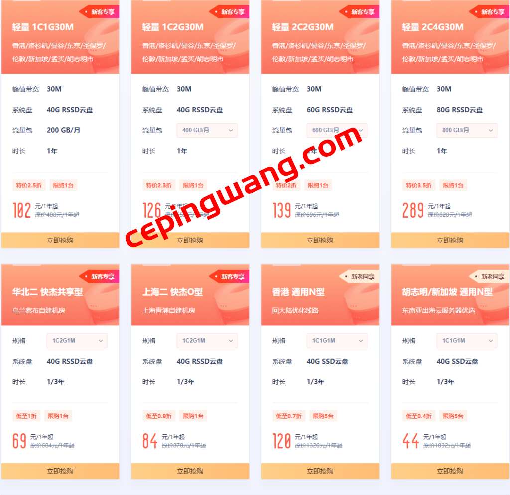 UCloud(优刻得):新春特惠 爆款 2C 2G 30M 香港轻量139元/年-图片2