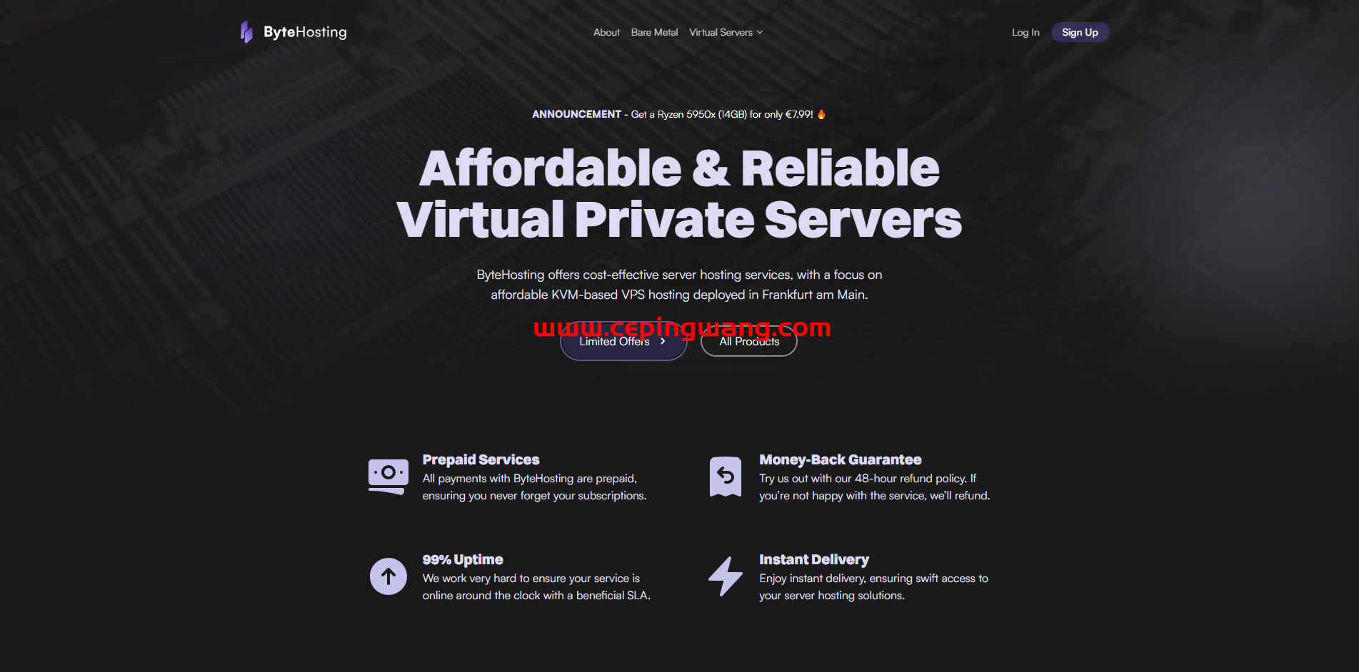 ByteHosting:大内存VPS,Ryzen 9 5900x,14GB 内存,6.99 欧元/月